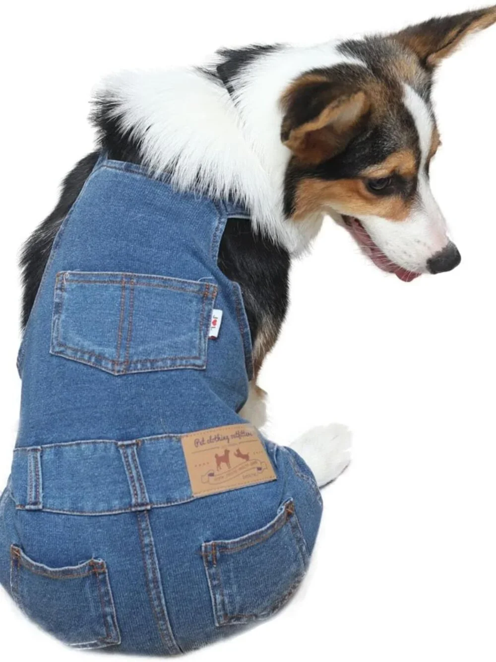 Stylish Denim Dog Jumpsuit Overalls - Cute Puppy Jeans for Small & Medium Pets